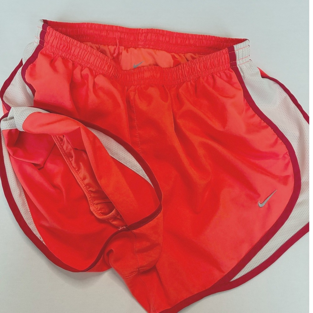 Nike Dri-FIT Tempo Running Shorts Orange Women's Size Small 3 Inch Inseam - Picture 6 of 11